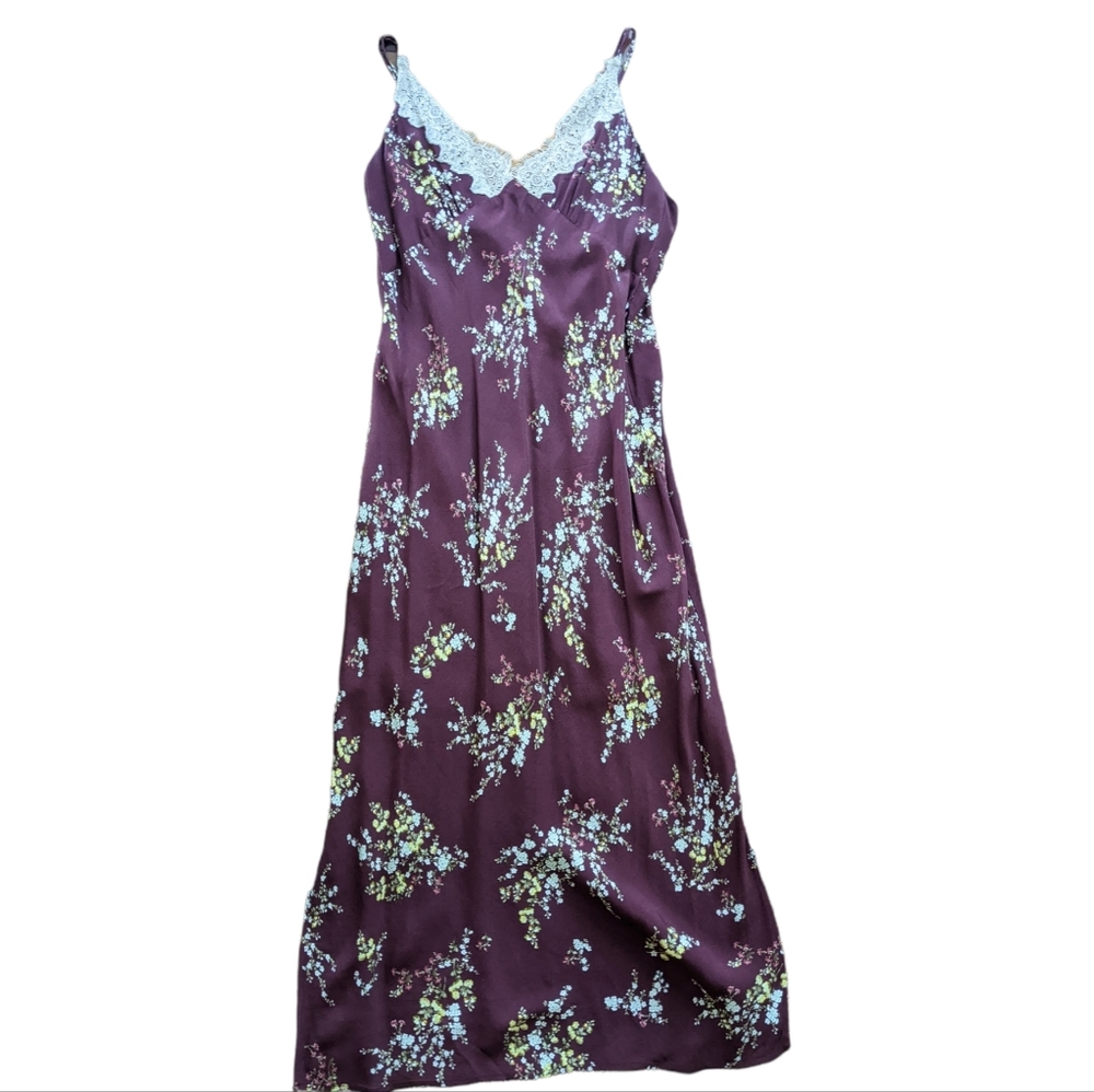 ASTR the label maroon floral cami dress